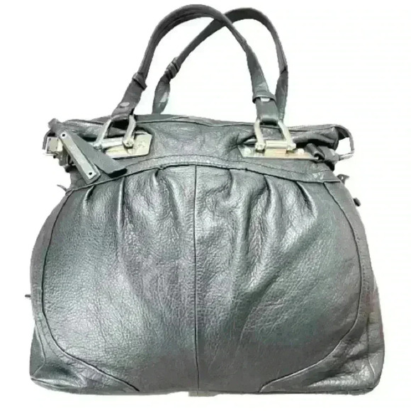 b.MAKOWSKY BLACK PEBBLED LEATHER  SHOULDER BAG - Picture 16 of 16